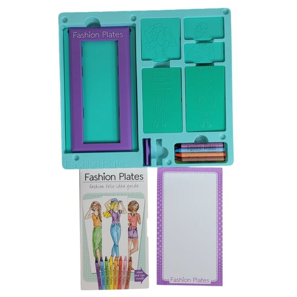 Fashion Plates Design Set Imprint Rubbing Arts & Crafts Mix & Match Drawing 2015 - Picture 3 of 13